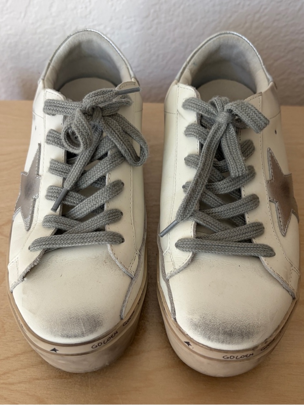 Golden Goose Hi Star platform sneakers silver star - Picture 5 of 17